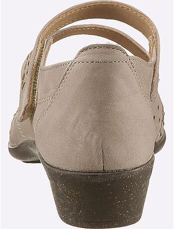 Chaussures auto-agrippantes en cuir nubuck à empiècements ajourés - Taille standard - Witt