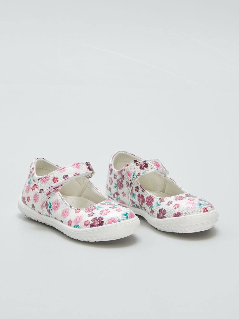 Chaussures babies à motif floral Rose - Kiabi