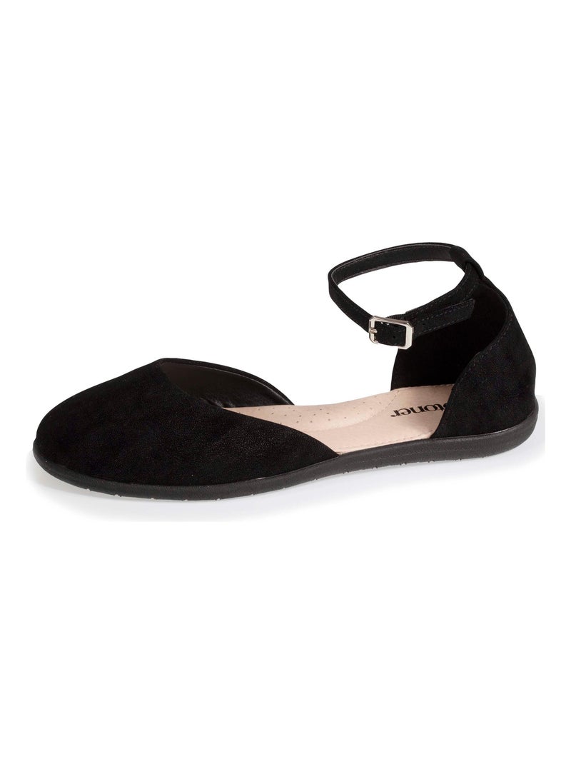 Chaussures Ballerines confort avec bride Noir - Kiabi
