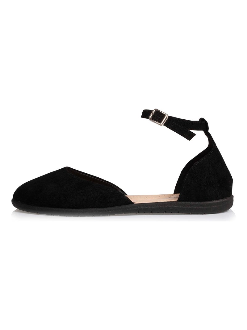 Chaussures Ballerines confort avec bride Noir - Kiabi