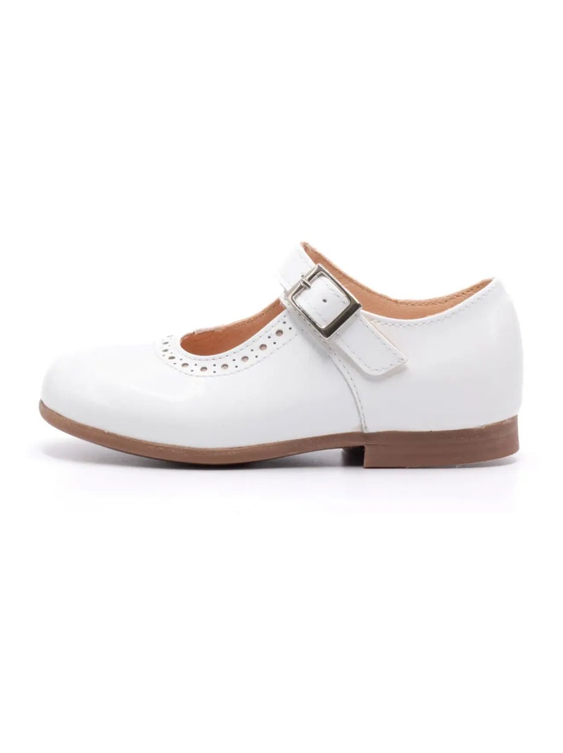 Chaussures Bapteme Fille Boni mini Anaïs Blanc Bébé fille