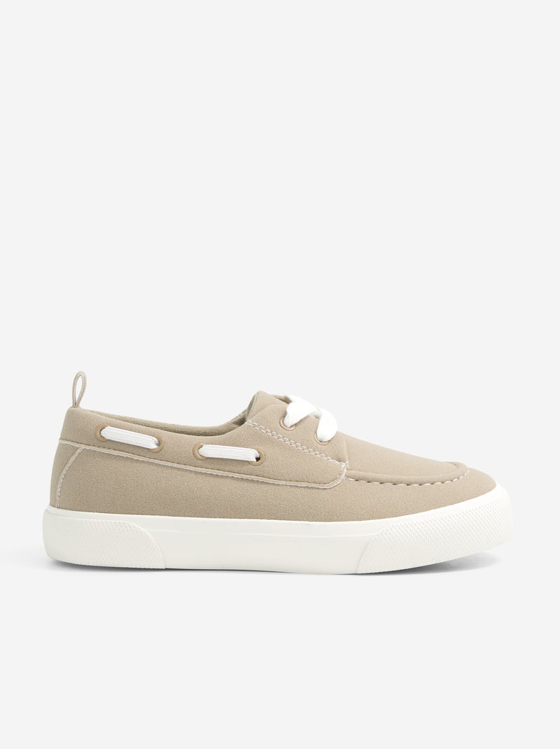 Chaussures bateau à lacets Beige - Kiabi