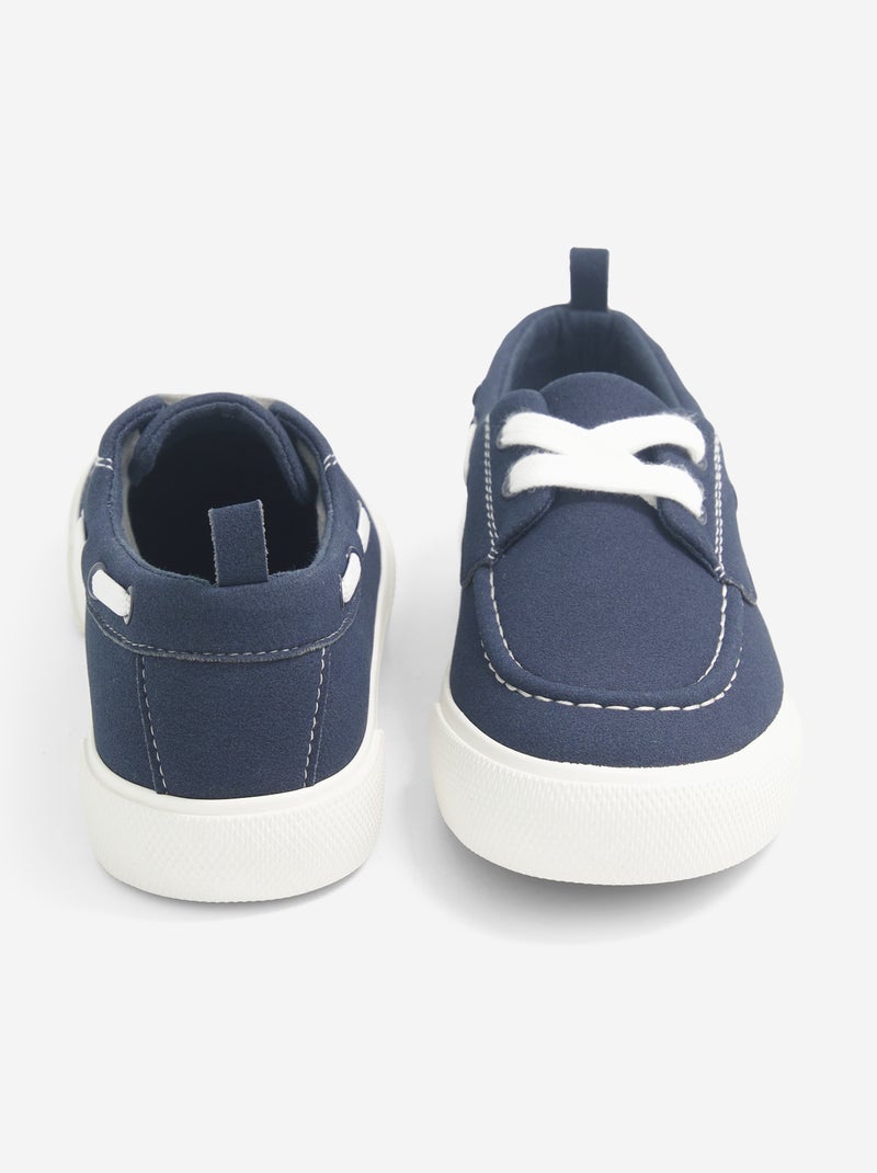 Chaussures bateau à lacets Bleu - Kiabi