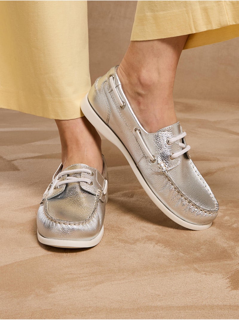 Chaussures bateau femme - PEDICONFORT Argenté - Kiabi