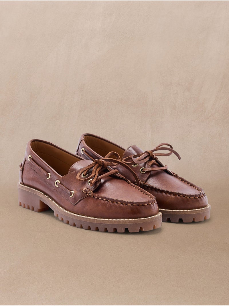 Chaussures bateau femme - PEDICONFORT Marron - Kiabi