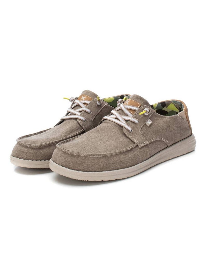 Chaussures bateau homme à lacets Beige - Kiabi