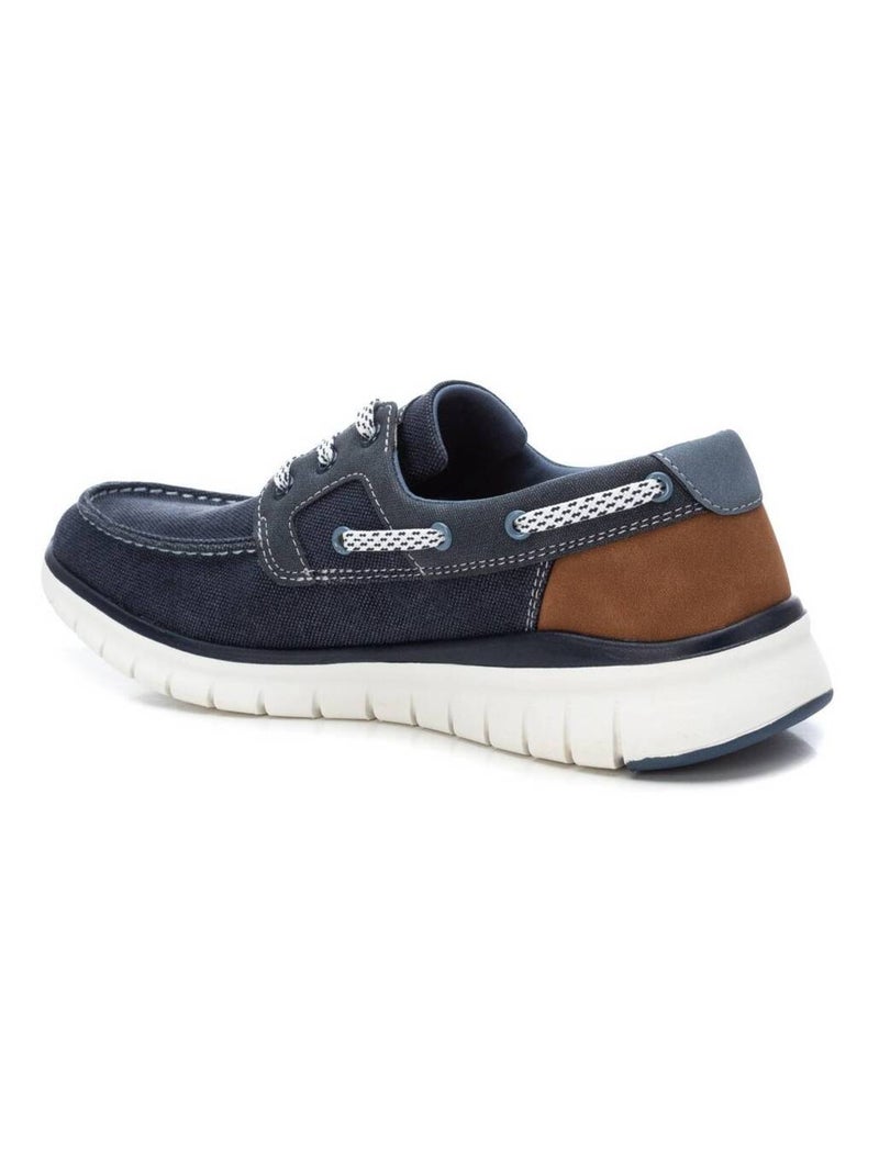 Chaussures bateau homme à lacets Bleu - Kiabi