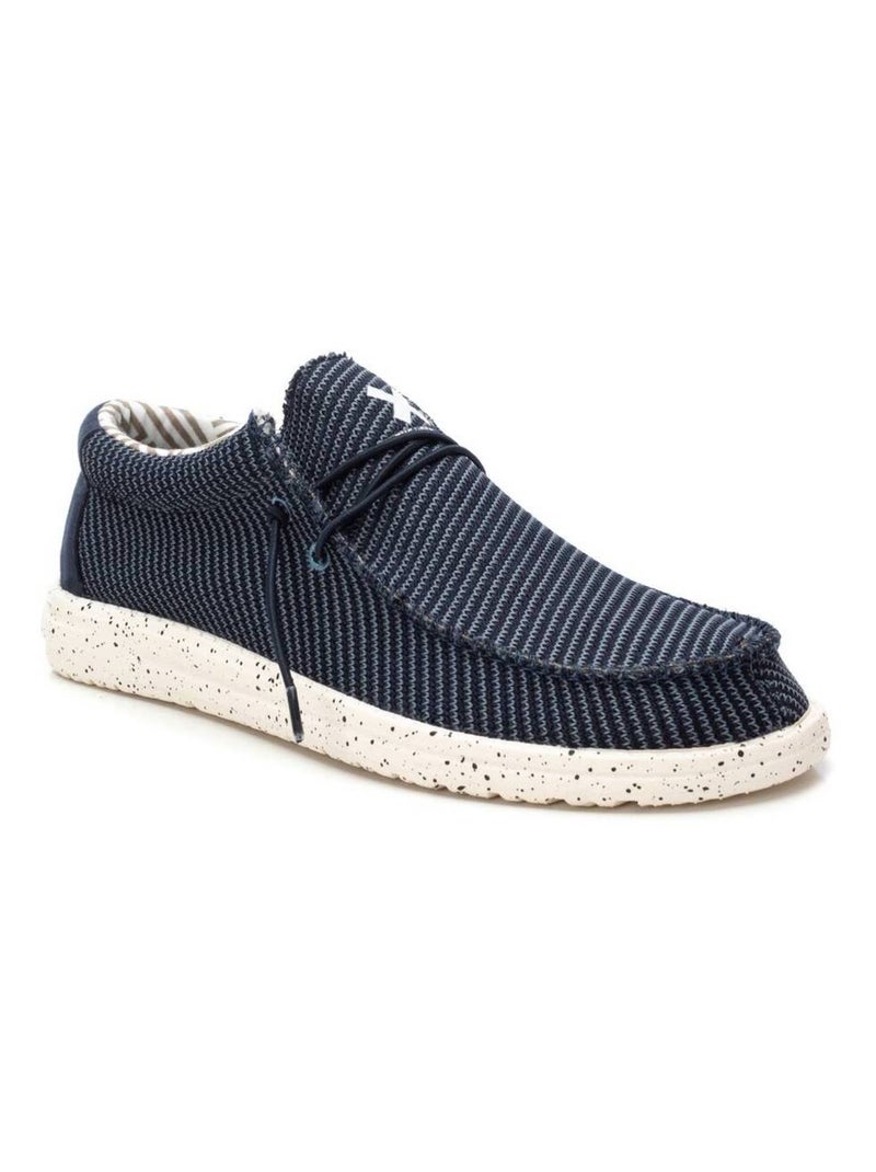 Chaussures bateau homme à lacets Bleu - Kiabi