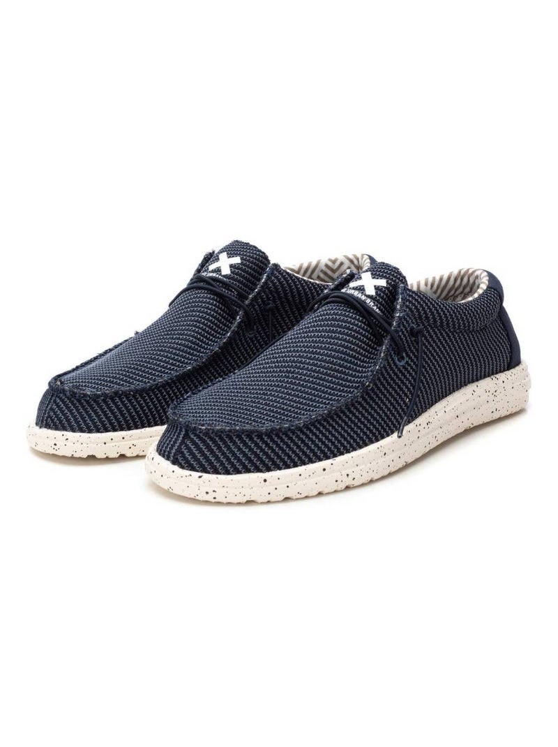 Chaussures bateau homme à lacets Bleu - Kiabi