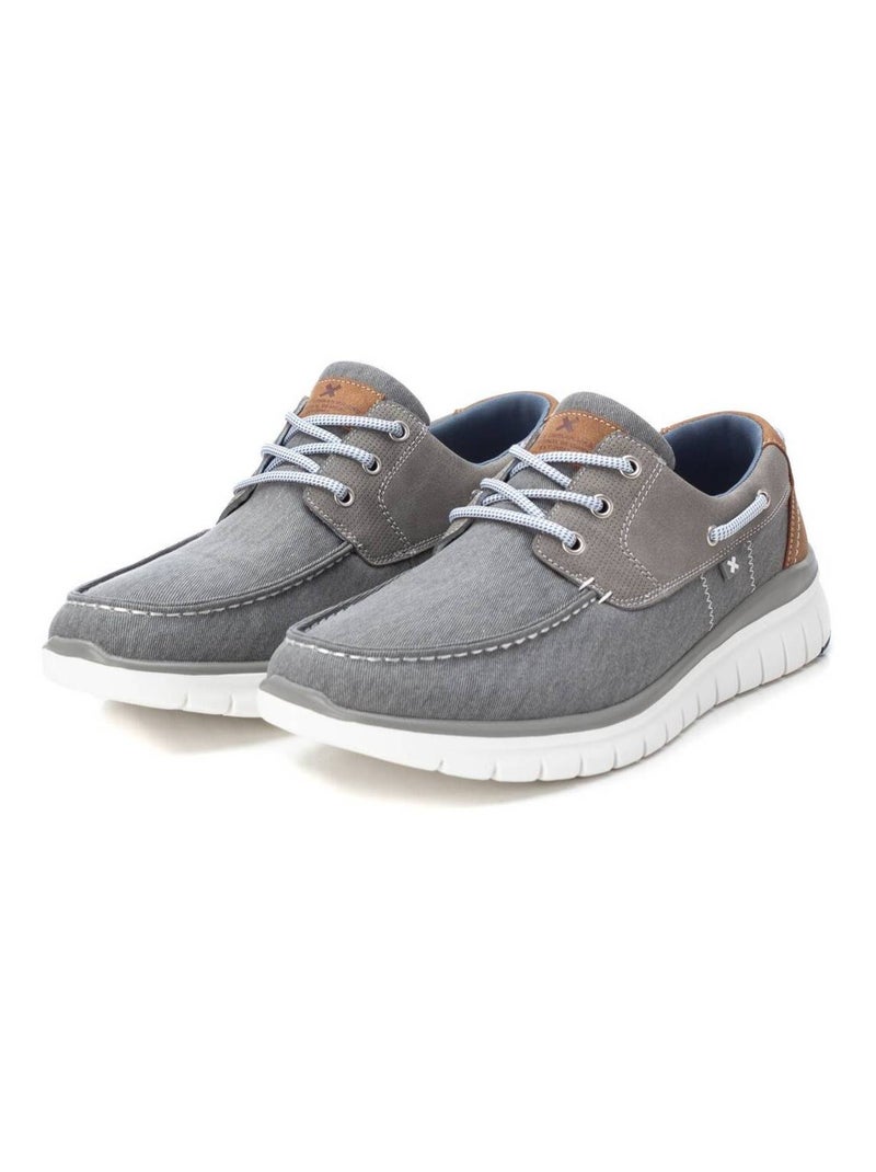 Chaussures bateau homme à lacets Gris - Kiabi