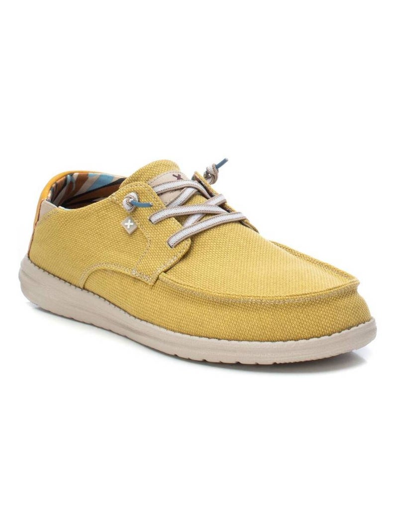 Chaussures bateau homme à lacets Jaune - Kiabi