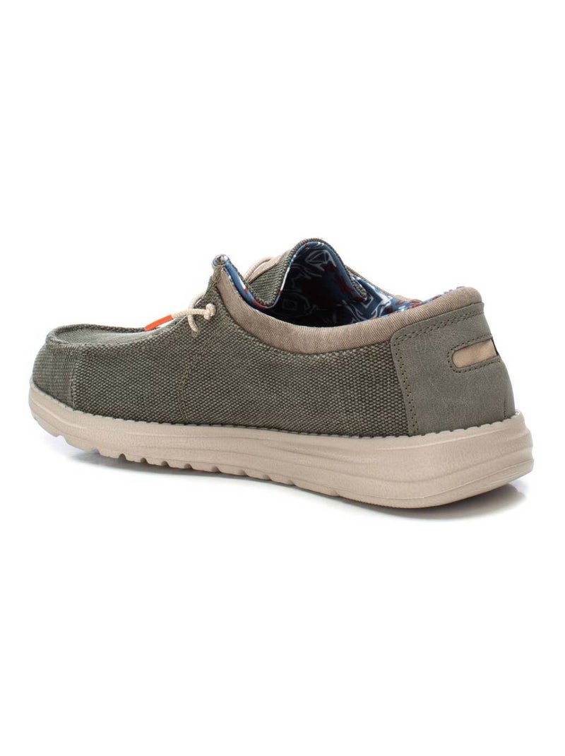 Chaussures bateau homme à lacets Kaki - Kiabi
