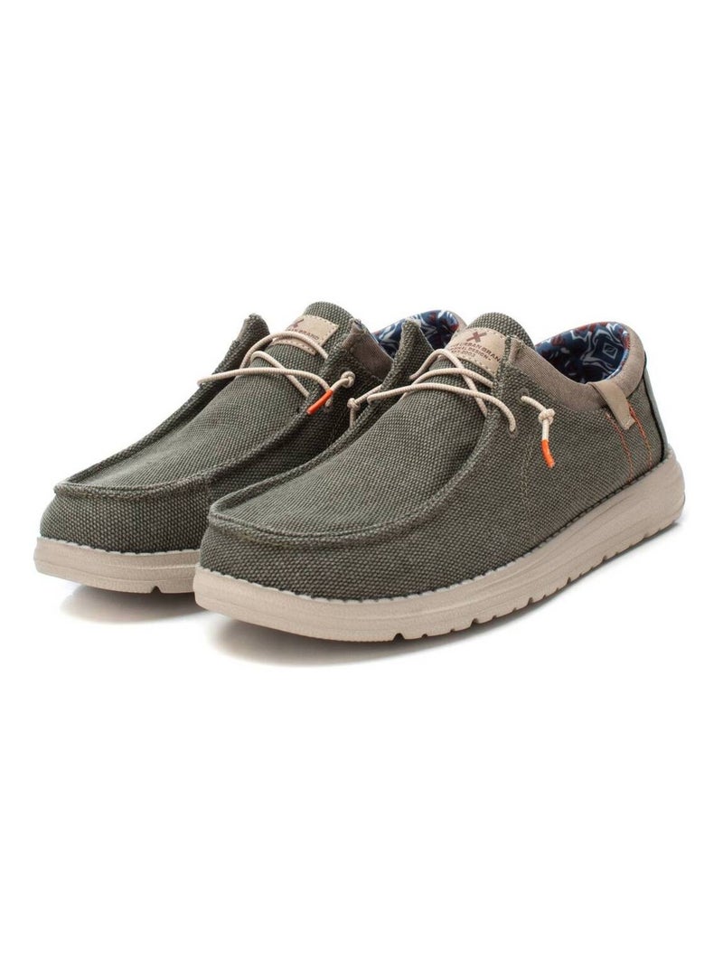 Chaussures bateau homme à lacets Kaki - Kiabi