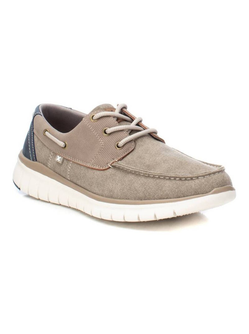 Chaussures bateau homme à lacets Taupe - Kiabi