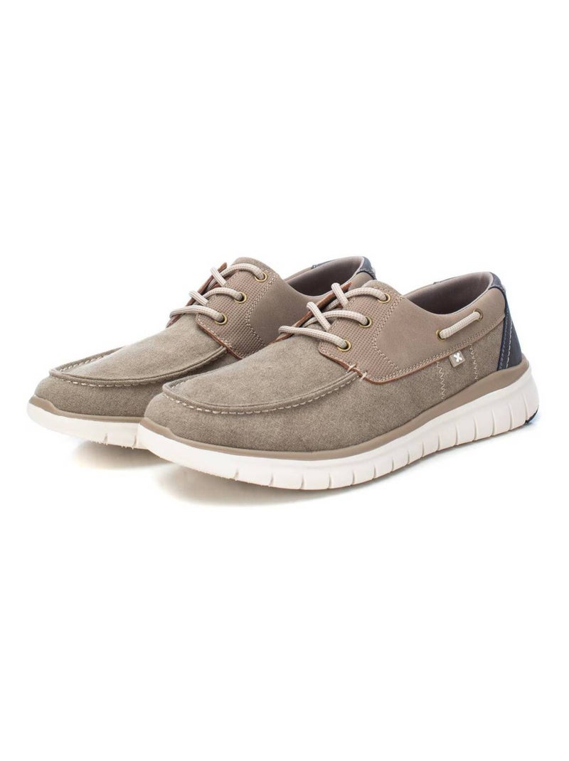 Chaussures bateau homme à lacets Taupe - Kiabi