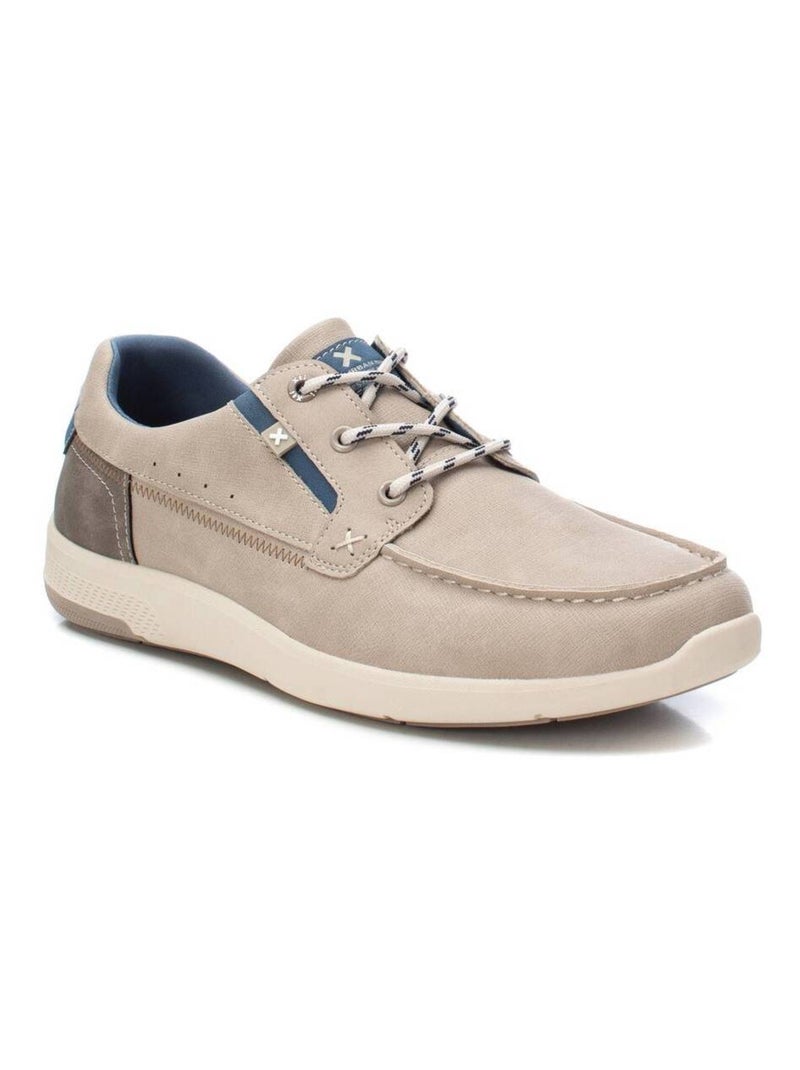 Chaussures bateau homme à lacets Taupe - Kiabi