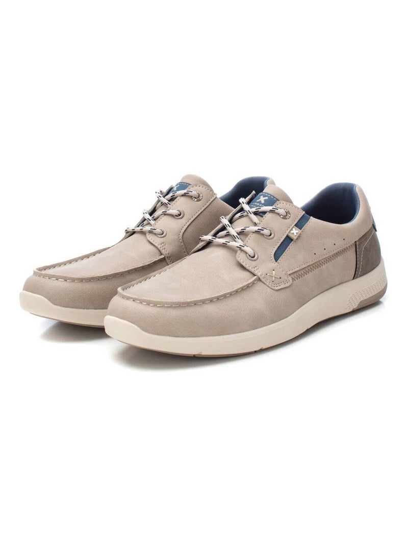 Chaussures bateau homme à lacets Taupe - Kiabi