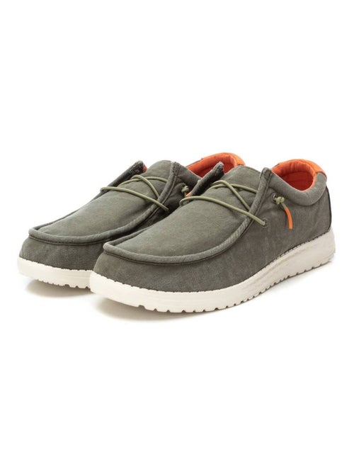 Chaussures bateau homme en toile - Kiabi