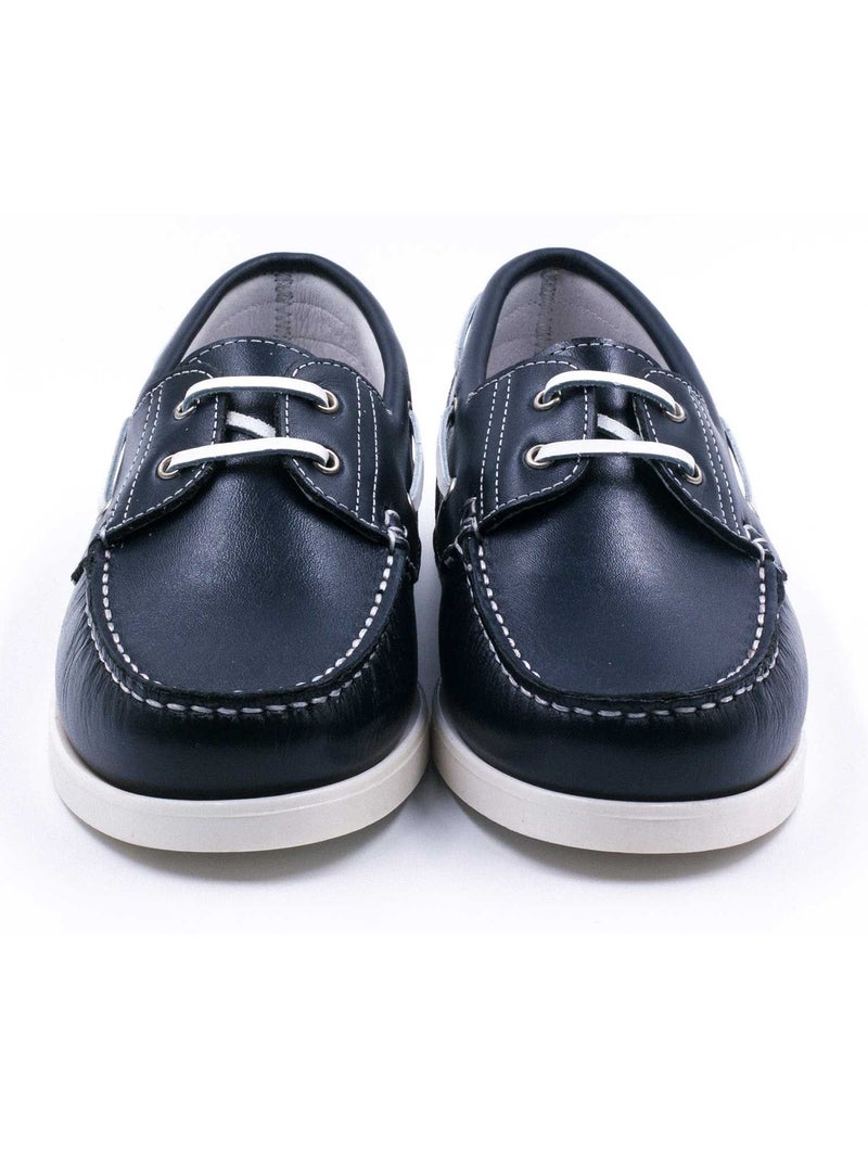 Chaussures Bateaux Garçon à Lacet - Boni Briac Bleu marine - Kiabi