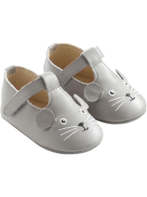 Chaussures b?b? cuir souple Poupi - Kiabi