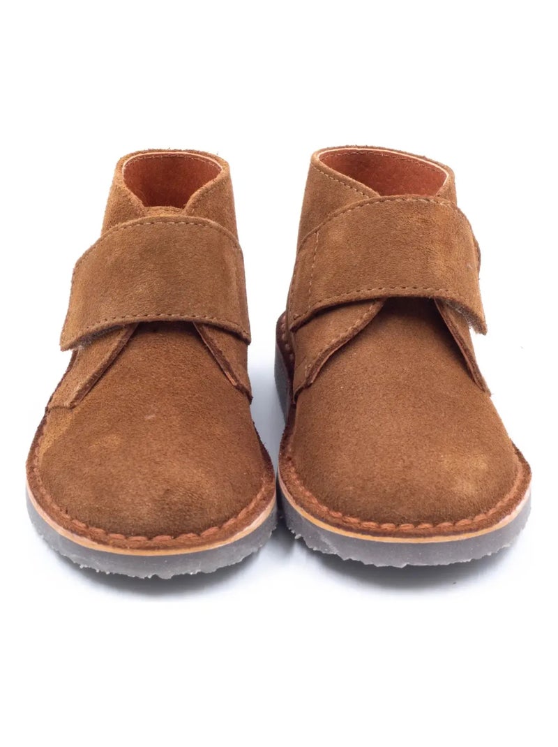 Chaussures Bébé à Scratch - Boni Mini Marius Beige foncé - Kiabi