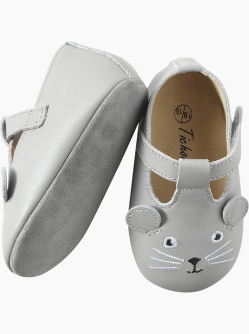 Chaussures bébé cuir souple Poupi - Kiabi