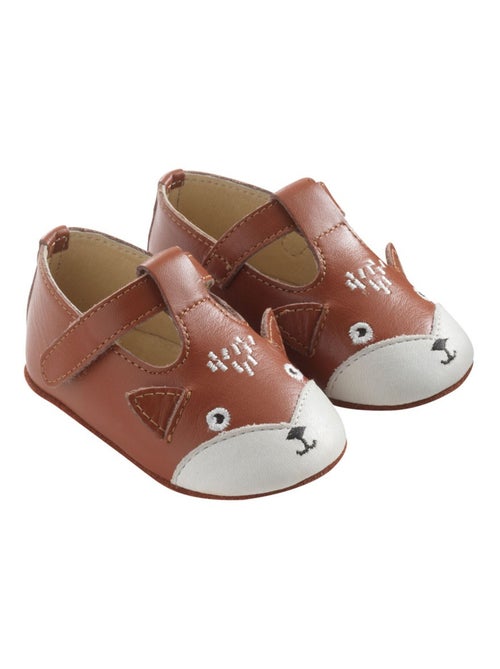 Chaussures bébé cuir souple Poupi - Kiabi