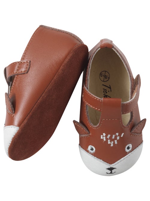 Chaussures bébé cuir souple Poupi - Kiabi