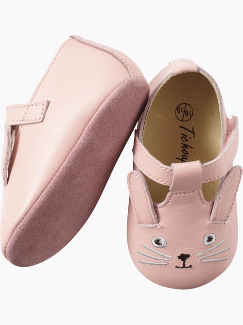 Chaussures bébé cuir souple Poupi - Kiabi