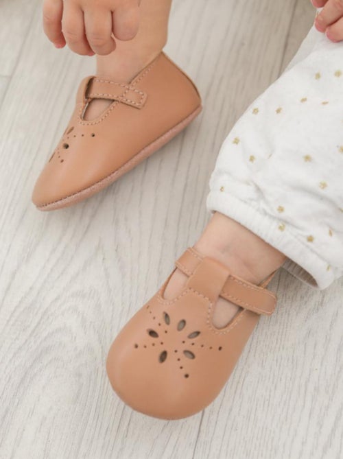 Chaussures bébé cuir souple Salomé - Kiabi