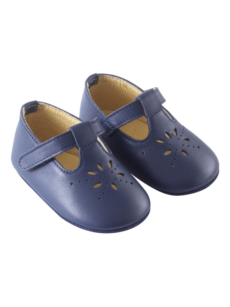 Chaussures bébé cuir souple Salomé Bleu - Kiabi