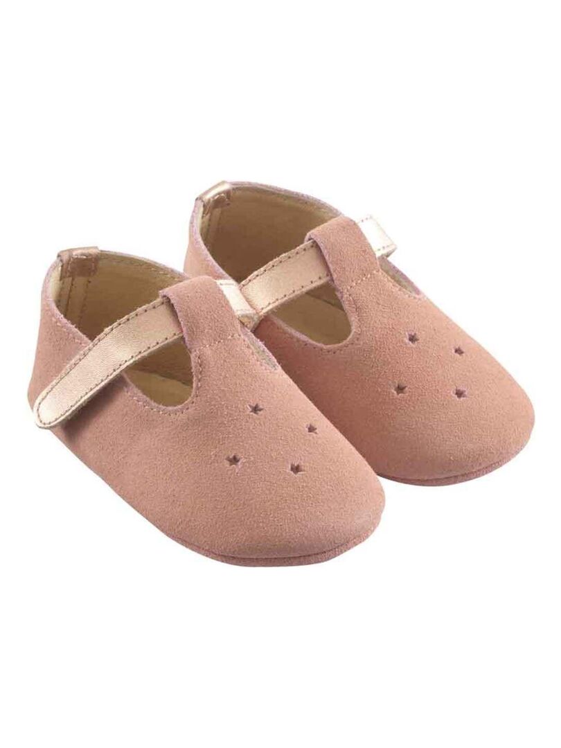 Chaussures bebe cuir souple Star Rose Kiabi nu