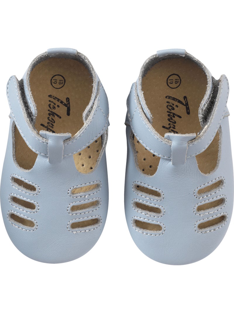 Chaussures bébé cuir souple Tibilly Bleu - Kiabi