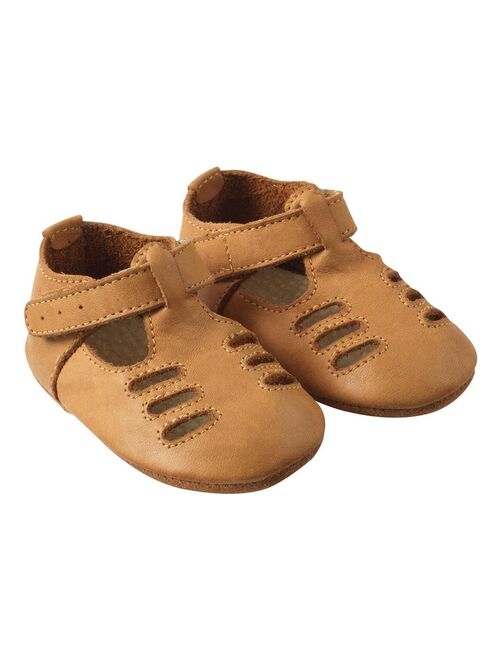 Chaussures bébé cuir souple Tibilly camel - Kiabi