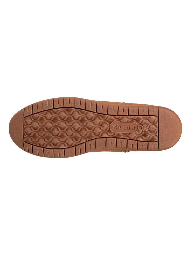 Chaussures Bottines nubuck Camel - Kiabi