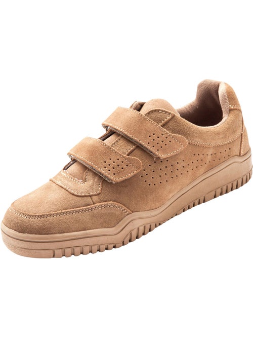 Chaussures cuir à scratch extra-larges - PEDICONFORT - Kiabi