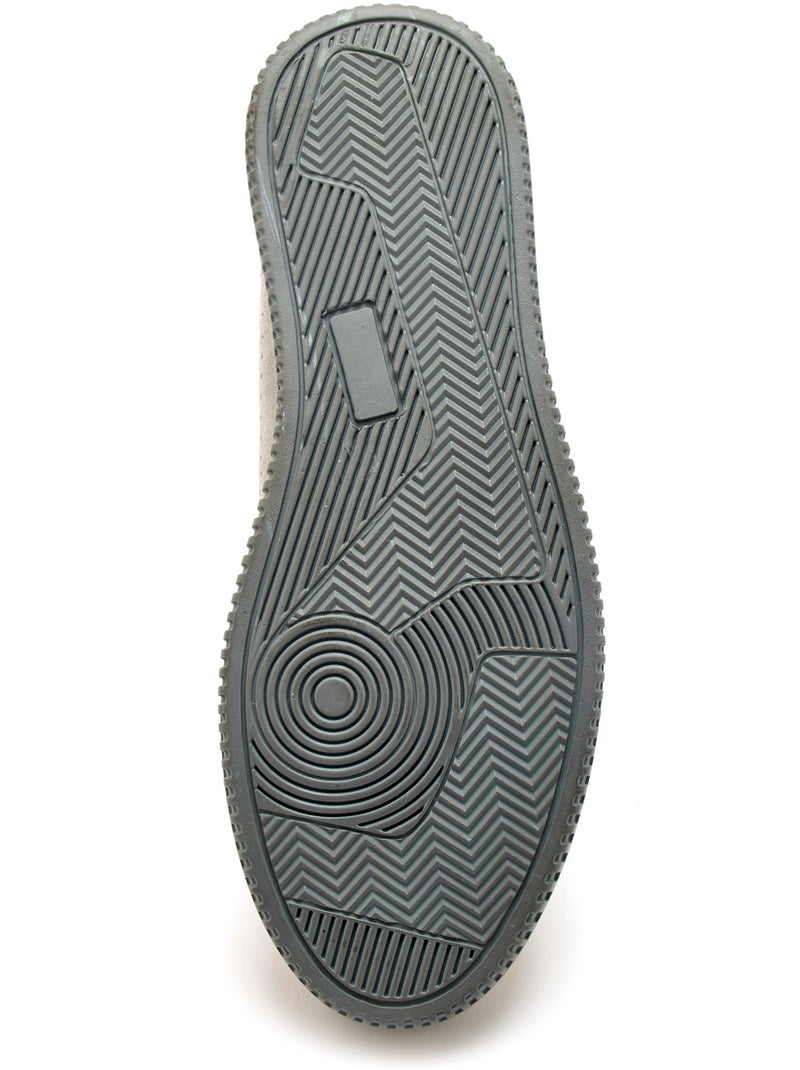 Chaussures cuir à scratch extra-larges - PEDICONFORT Gris - Kiabi
