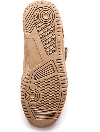 Chaussures cuir à scratch extra-larges