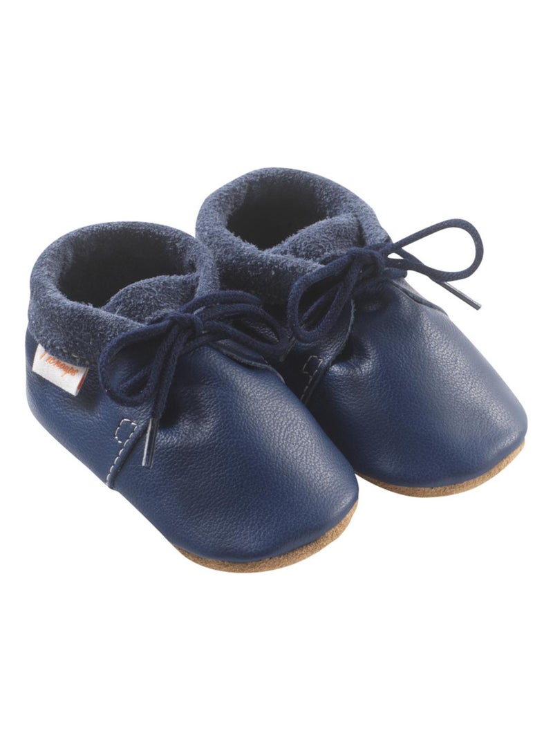 Chaussures cuir bébé Tilou marine Bleu Bleu - Kiabi