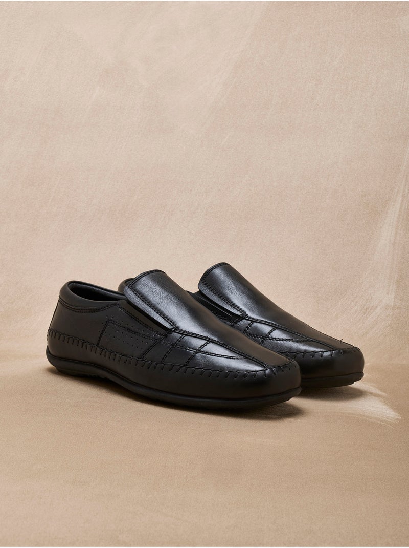 Chaussures cuir élastiquées homme - PEDICONFORT Noir Noir - Kiabi