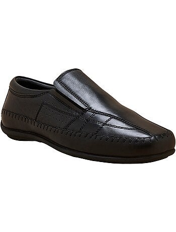 Chaussures cuir élastiquées homme