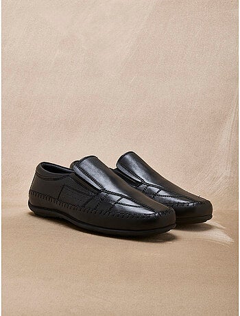 Chaussures cuir élastiquées homme