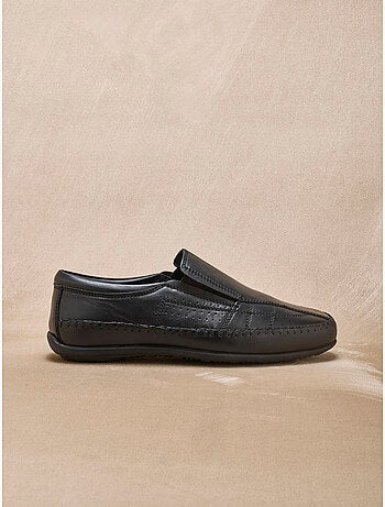 Chaussures cuir élastiquées homme