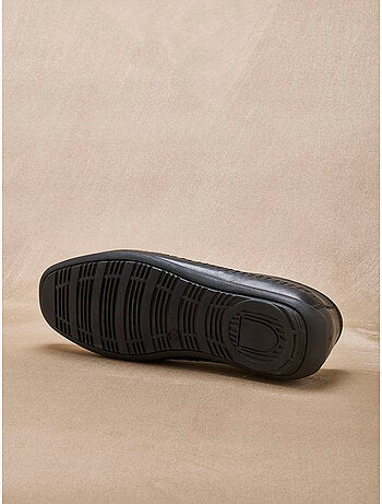 Chaussures cuir élastiquées homme