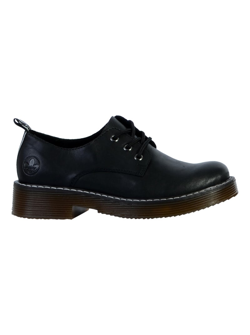 Chaussures Cuir Rieker Lugano Noir - Kiabi