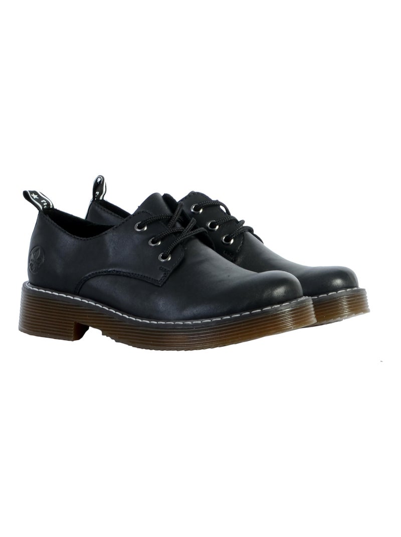 Chaussures Cuir Rieker Lugano Noir - Kiabi