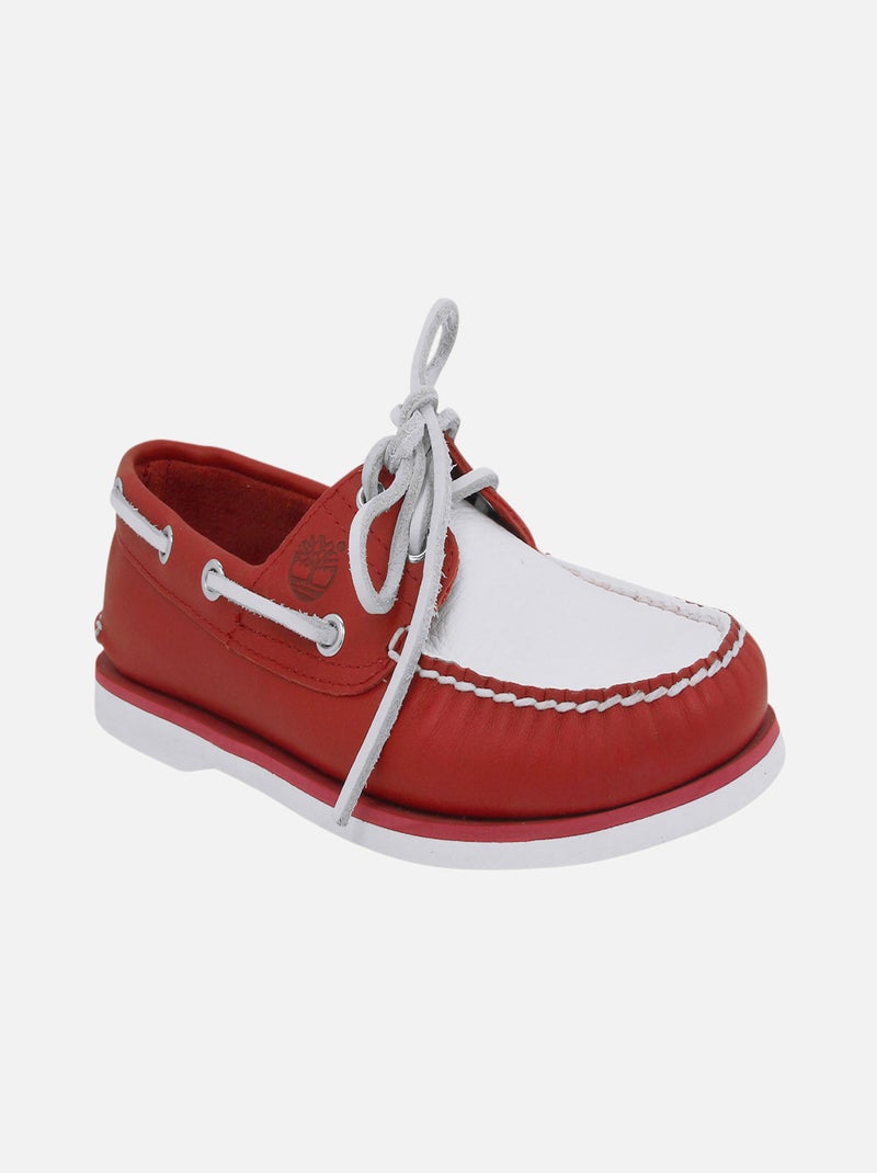 Chaussures cuir 'Timberland' 'Classic Boat Classi' Rouge - Kiabi