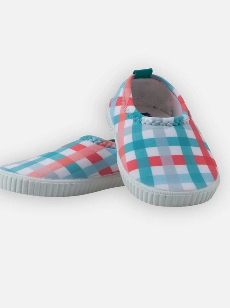 Chaussures de bain à carreaux Archimède Bleu - Kiabi