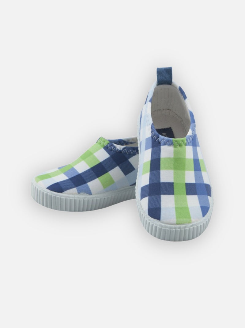 Chaussures de bain à carreaux Archimède Bleu - Kiabi