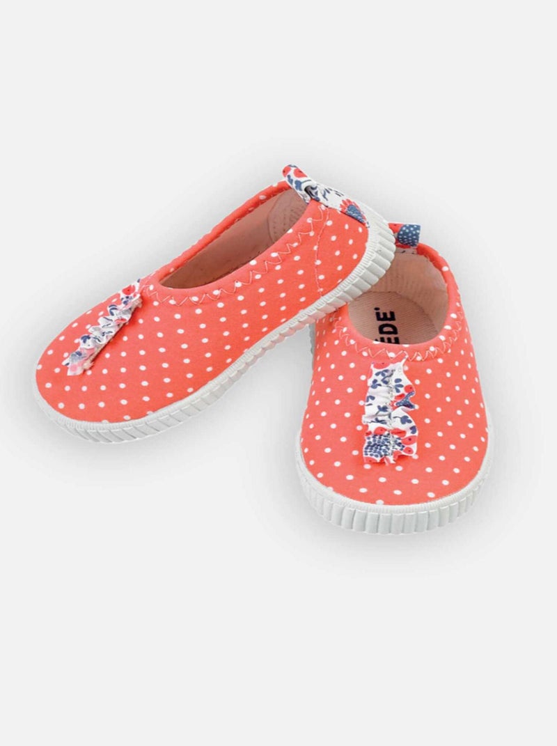 Chaussures de bain à pois Archimède Orange - Kiabi